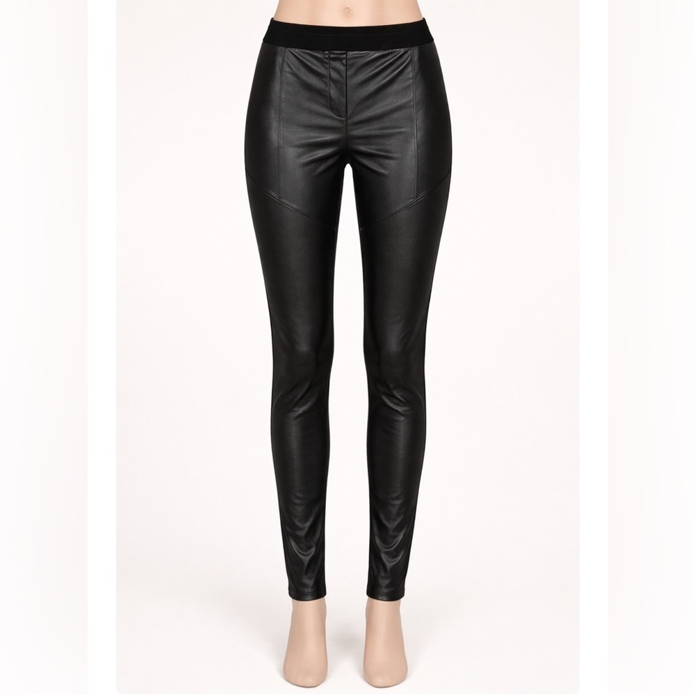 BCBGMaxAzria Black Faux Leather Leggings